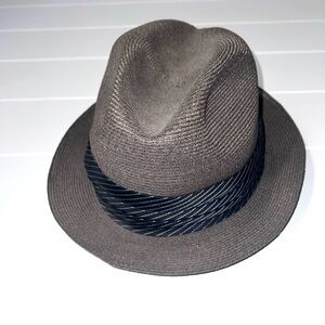 Vtg Cavanagh Straw Fedora Hat H&S Pogue Co Milan Braid Sun Patina